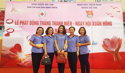 Viện KSND các huyện Hoài Đức, Sóc Sơn hưởng ứng phong trào hiến máu...